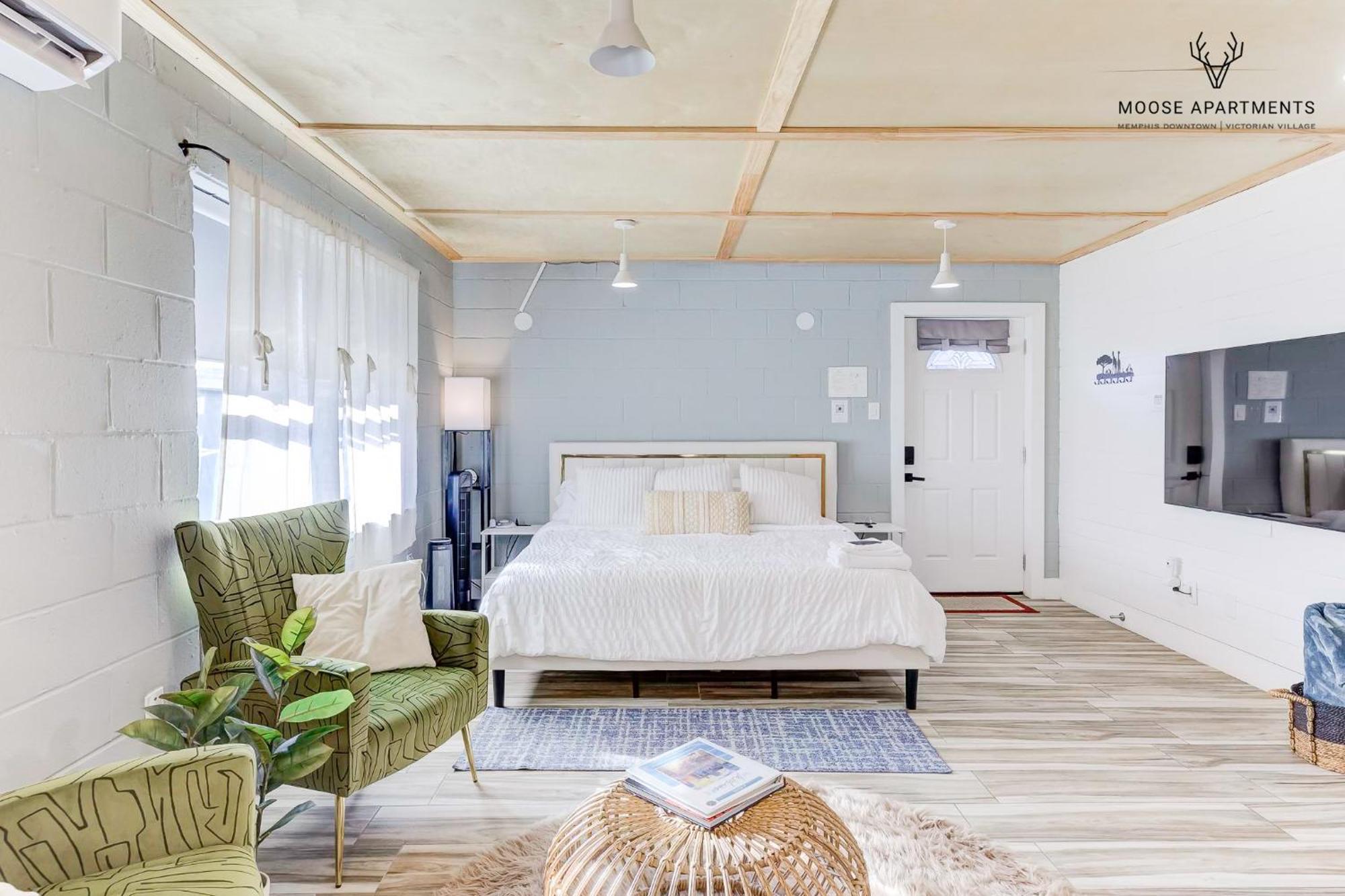 The Moose #6 - Modern Luxe Studio With Free Parking & King Bed Мемфис Екстериор снимка
