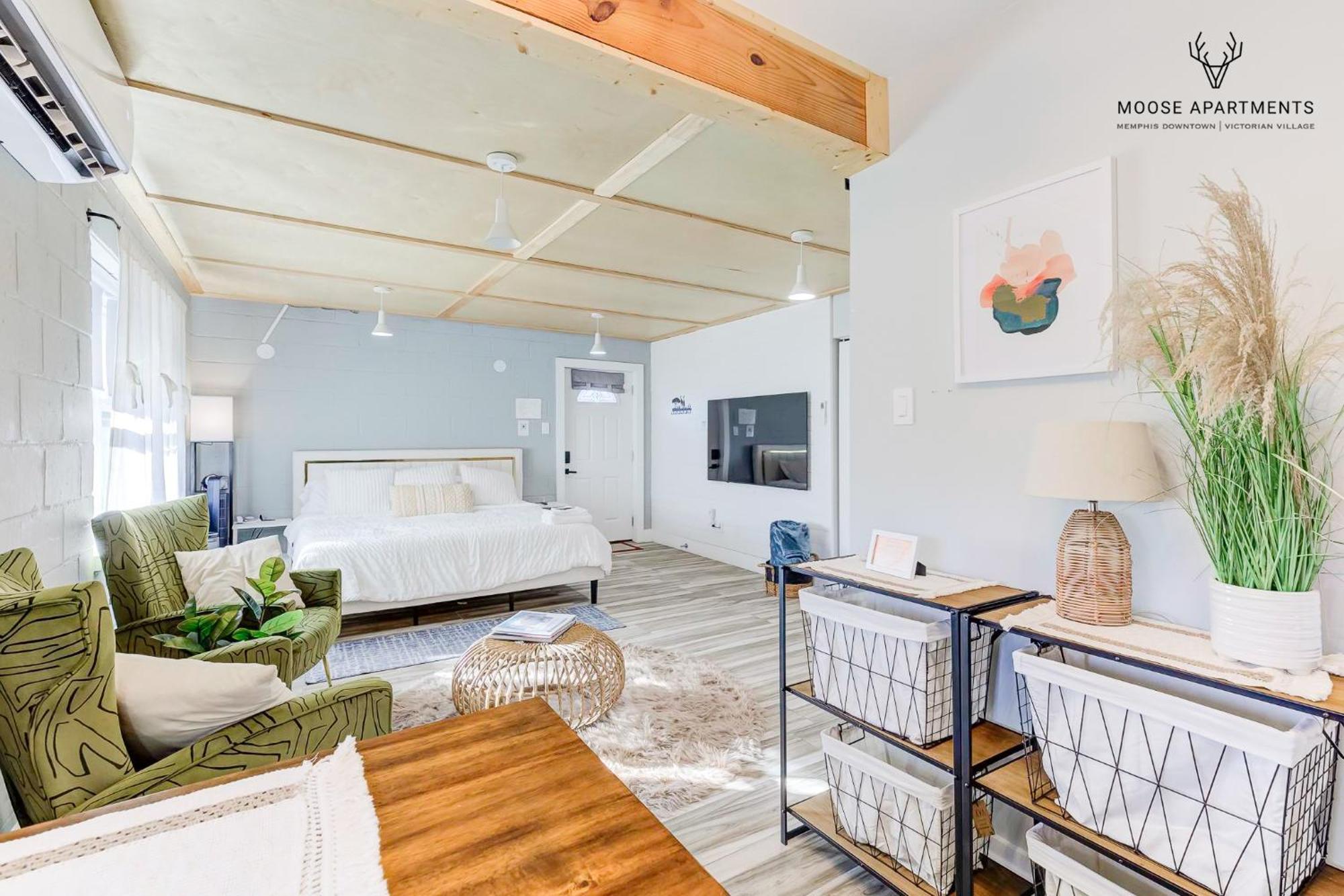 The Moose #6 - Modern Luxe Studio With Free Parking & King Bed Мемфис Екстериор снимка